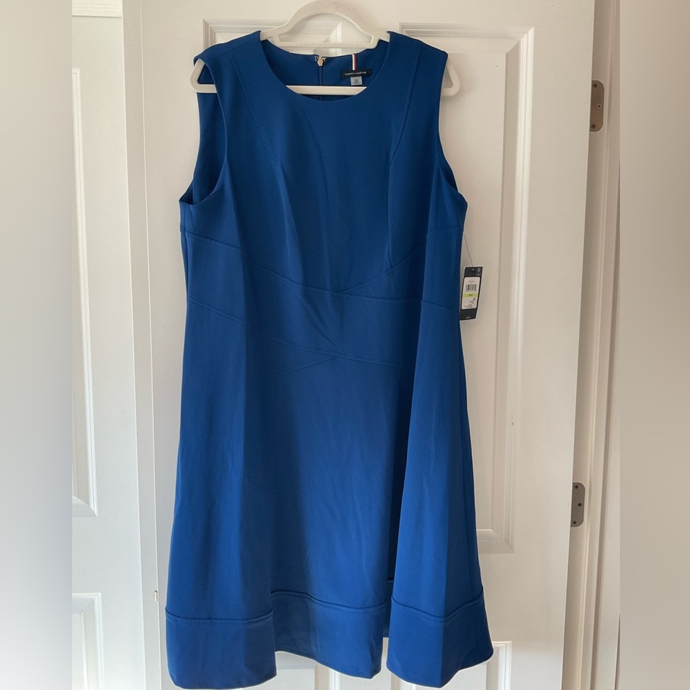Tommy Hilfiger 18W Blue Sleeveless Dress